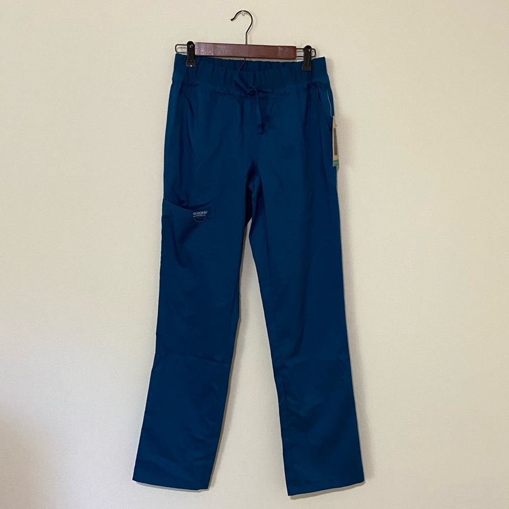 NWT Women’s Cherokee Blue Modern Classic Straight Leg Scrub Pants Size XS